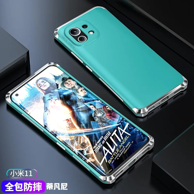 Luxury Shockproof Element Metal Case For Xiaomi Mi 11 10 Mi11 Mi10 Pro 9 Mi9 Hin Hard Aluminium Alloy Hybrid Plastic Back Cover