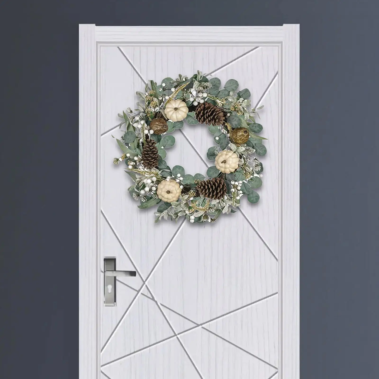 

Fall Pumpkin Wreath Ornament Harvest Decor Garland for Door Home