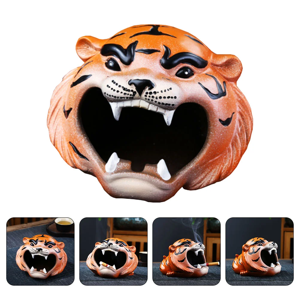 

1Pc Decorative Ceramic Holder Home Desktop Ashtray Storage Ornament