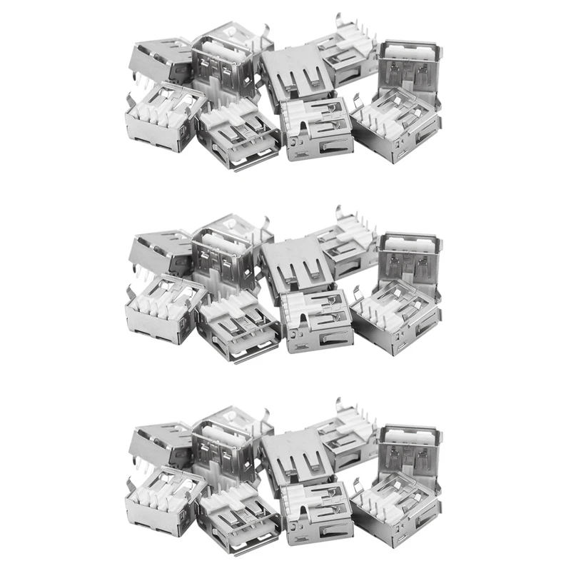 

30 PCS USB Type-A Female PCB Mount Socket Plug Connector Right Angle 4 Pin New