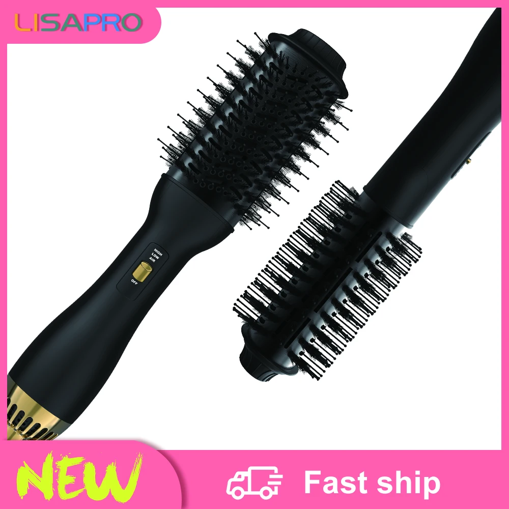 LISAPRO Hot-Air Brush 2.0 One-step hair dryer brush&volumizer multifunctional styler professional home straight curling iron