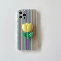 3d tulips stand knot stripes case for iphone 13 pro max back phone cover for 12 11 pro max x xs xr 8 7 plus se 2020 capa