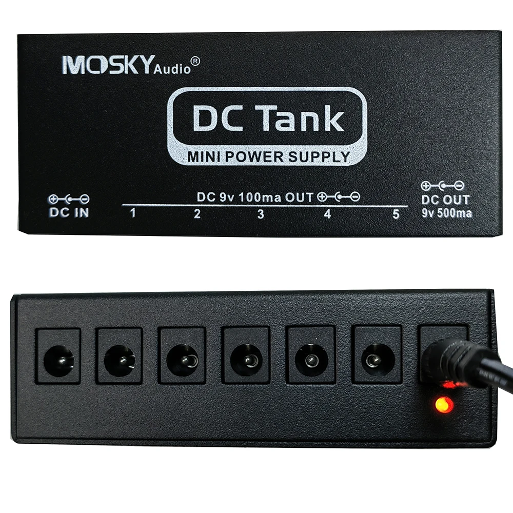 

Mosky DC-Tank Mini Pedal Power Supply Guitar Effects Pedal 6 Isolated Output Power Short Circuit /Over Current Protection