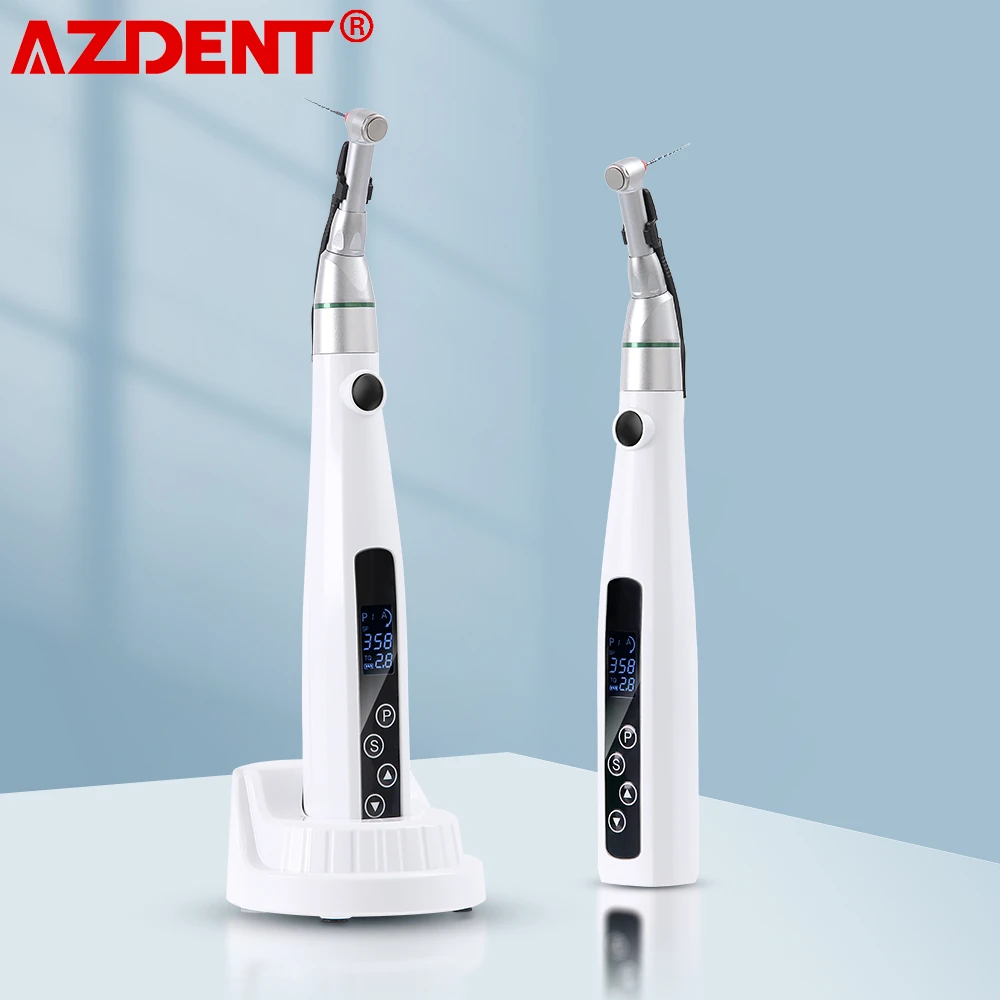 

AZDENT Dental Wireless Endo Motor Smart with LED Light 16:1 Standard Contra Angle Endodontic Treatment Root Canal Therapy Tool