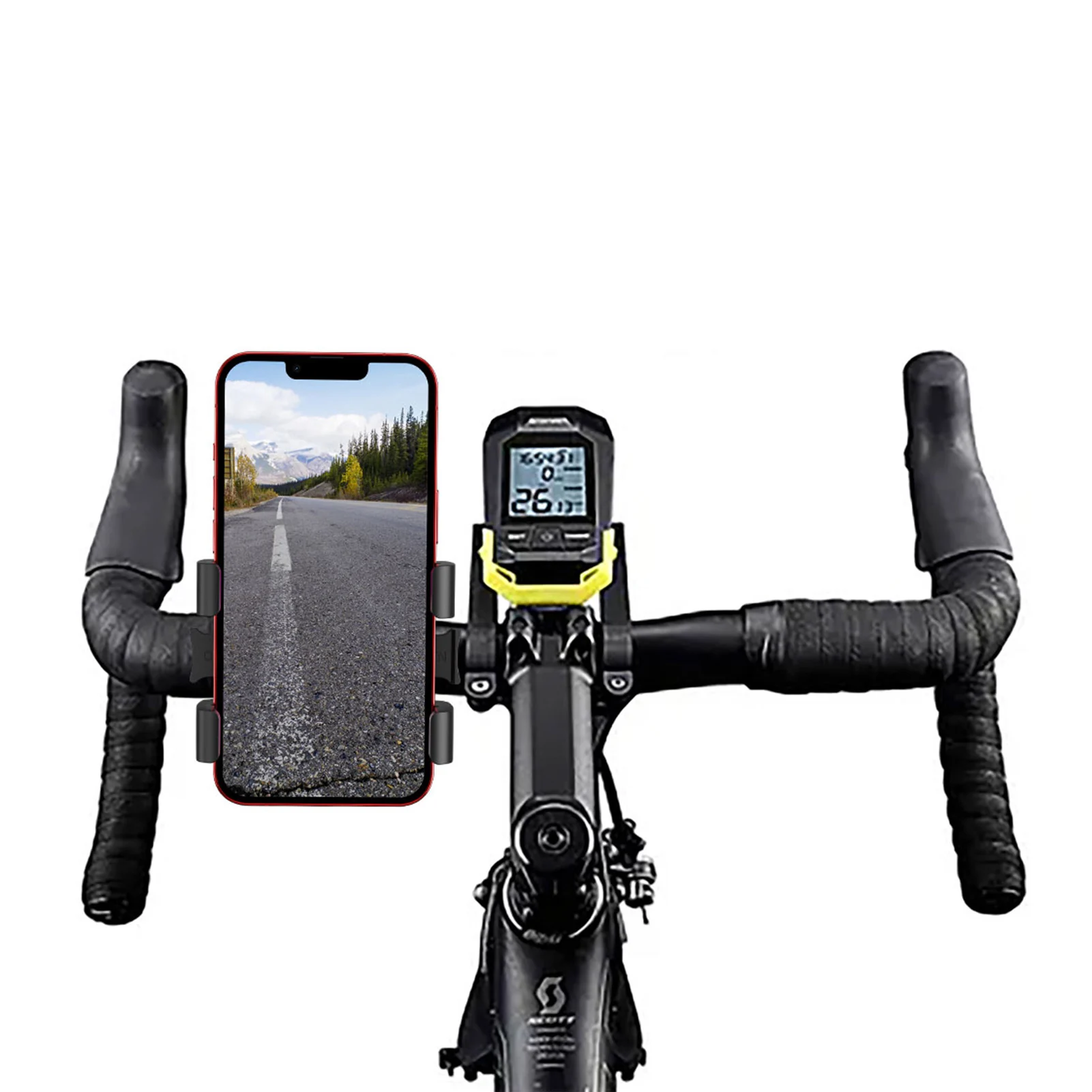 

Держатель для телефона для езды на велосипеде, стабильный держатель для телефона на мотоцикл и велосипед, регулируемый держатель для телеф...