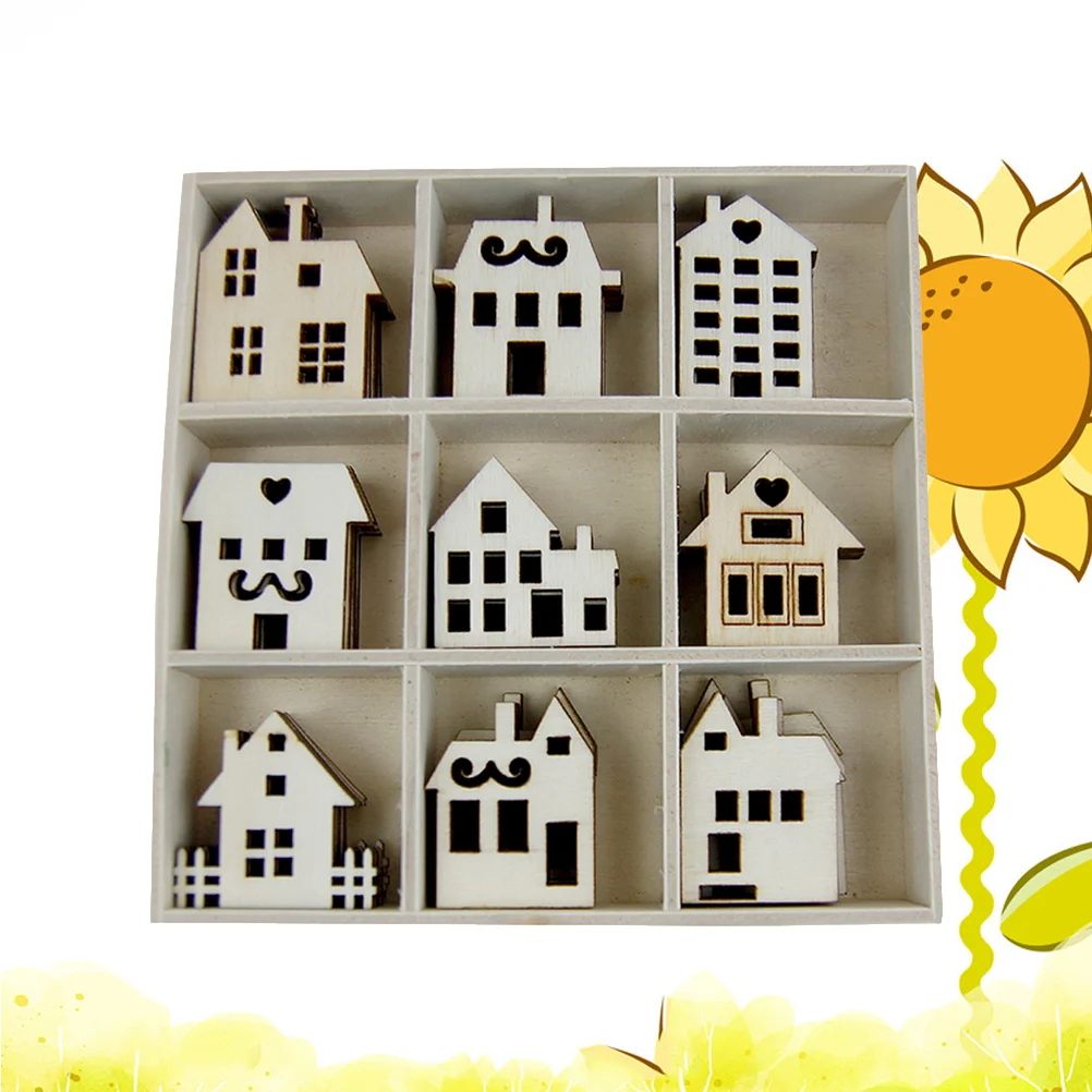 

Wood Wooden Crafts Craftslices Unfinished Hanging House Cutouts Ornaments Embellishments Chip Ornament Slice Christmas Shape