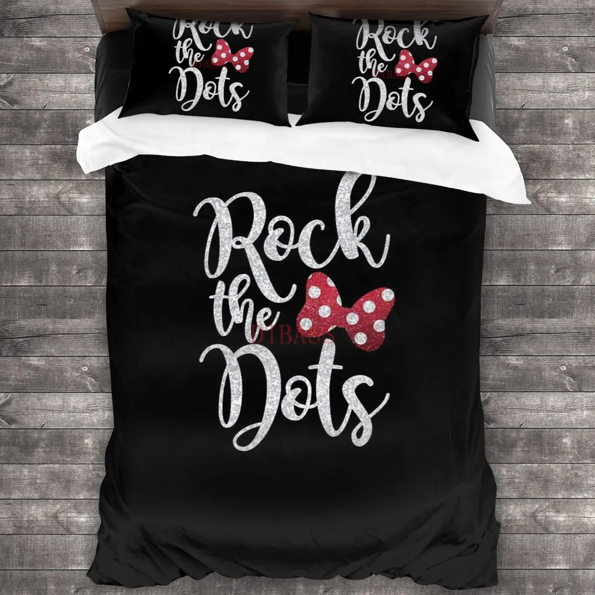 

Rock The Dots Soft Microfiber Comforter Set with 2 Pillowcase, Quilt Cover With Zipper Closure King Size Comforter Cover