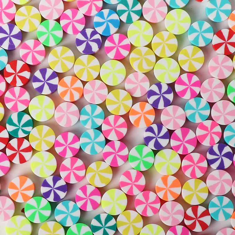 

20/50pcs 10mm Colorful Candy Round Polymer Clay Spacer Beads For Jewelry Making DIY Bracelet Keychain Accessories