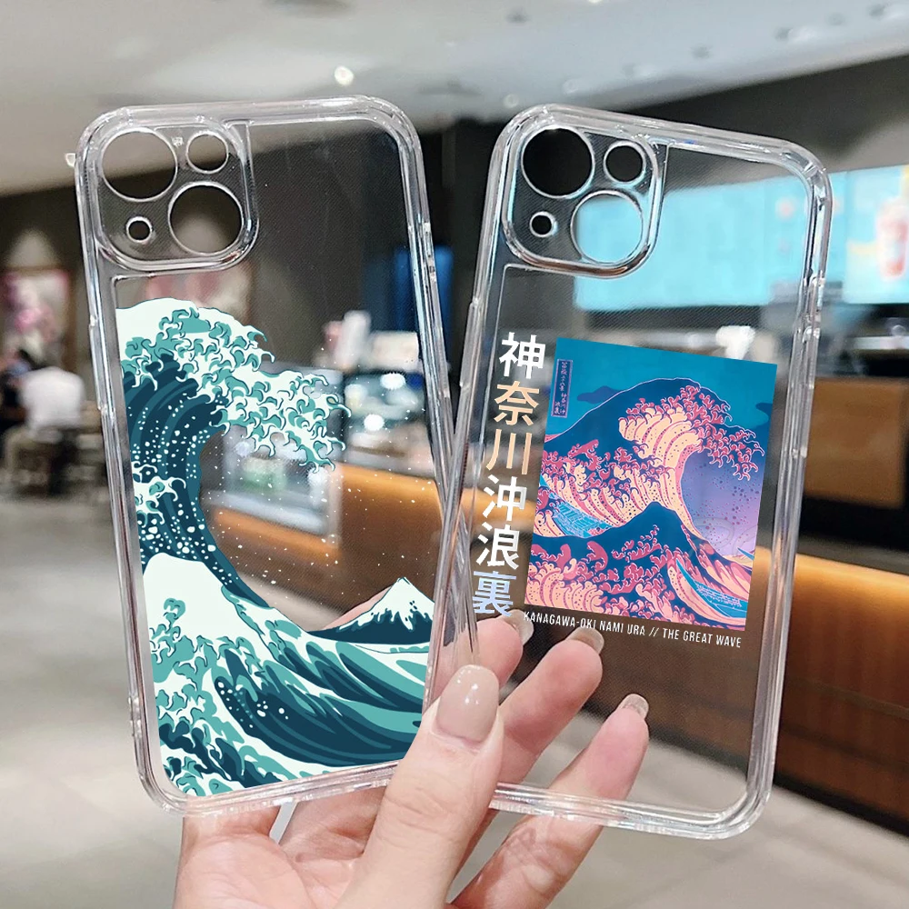 

Famous Painting In The Waves Of Kanagawa Phone Case For Apple IPhone 14 PLUS 12 Mini 11 13 PRO MAX XR XS 8 6 7 Soft TPU Cover
