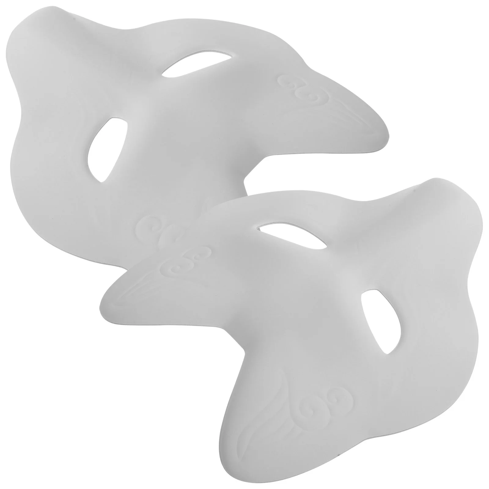 

Mask Masks Fox Masquerade Halloween Costume Cosplay Blank Cat Diy White Animal Eye Wolf Therian Party Face Half Paper Japanese