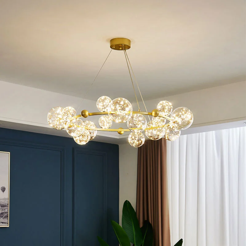 

nordic led crystal glass ball scandinavian e27 pendant light led light chandelier lighting luminaria de mesa