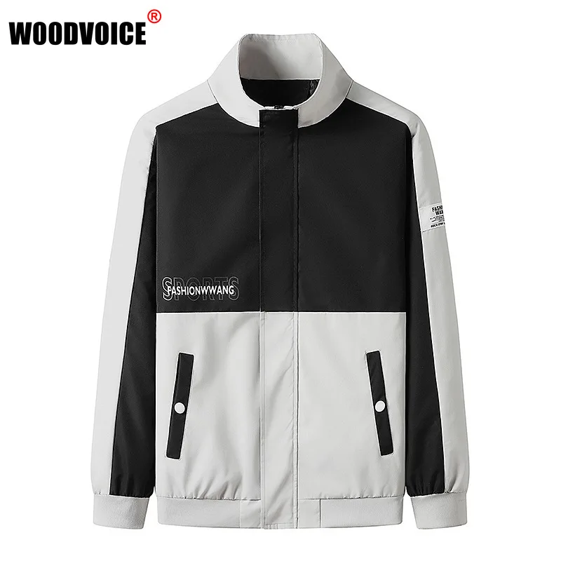 

New Spring Autumn Men's Casual Jacket Fashion Windbreaker Stand Collar Jackets Men Solid Color Outwear Slim Coats Brand Size 5XL