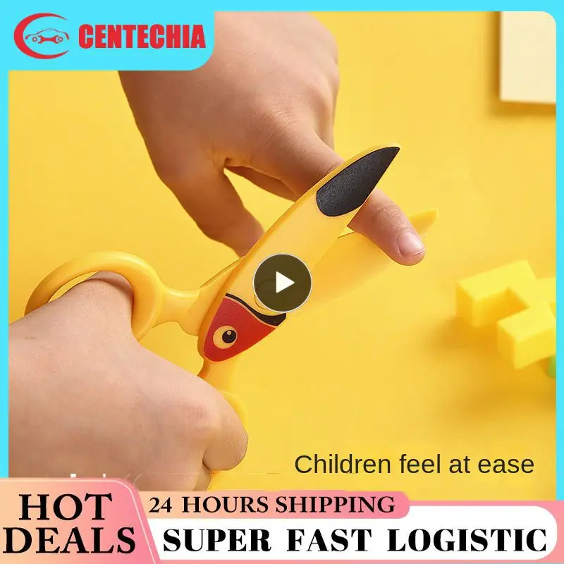 

Мультяшные детские ножницы дизайн для детей пластиковые ножницы Симпатичные ножницы круглая головка ручной инструмент не режет руки безопасность