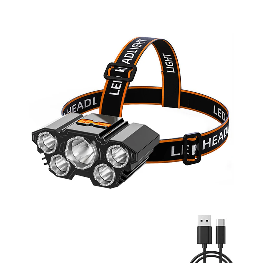 

Налобный фонарь 5 LED USB