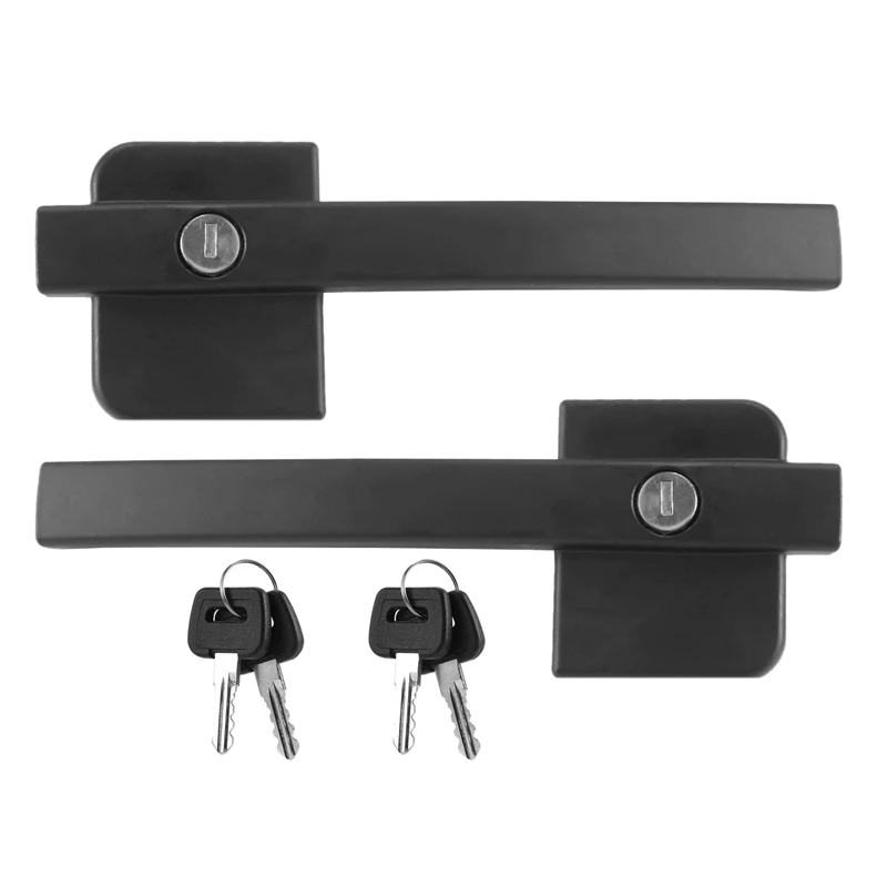 

2 шт., правые и левые наружные дверные ручки с ключом, черные, новые для DAF XF95 / XF105 1305481L 1305482R