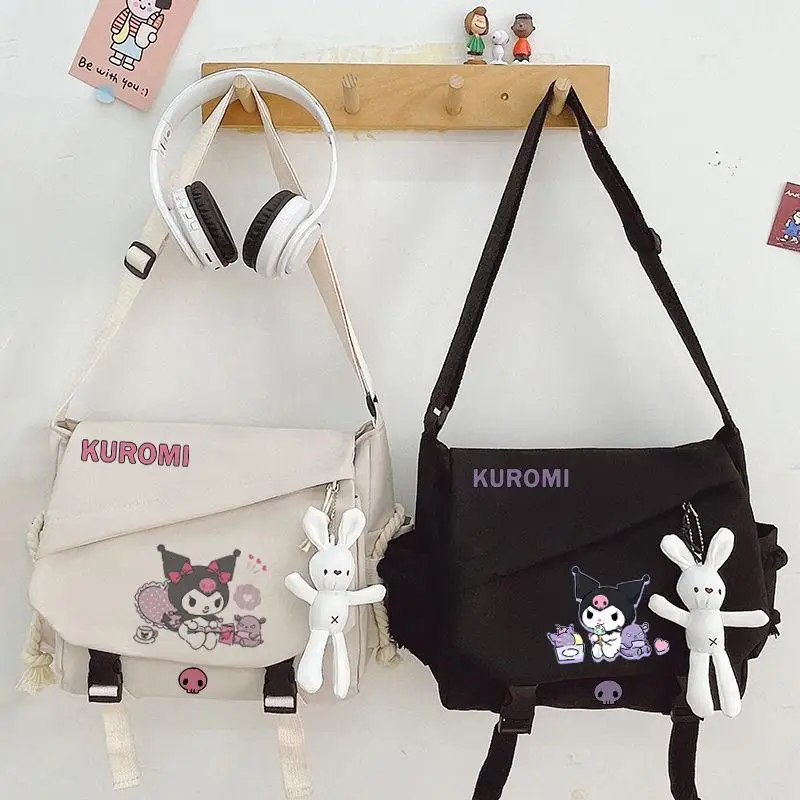 

Kawaii Sanrioes Anime Kuromi Cartoon Messenger Bags Large Capacity Ladies Shoulder Bag Women Messenger Bags Handbag Girl Gifts