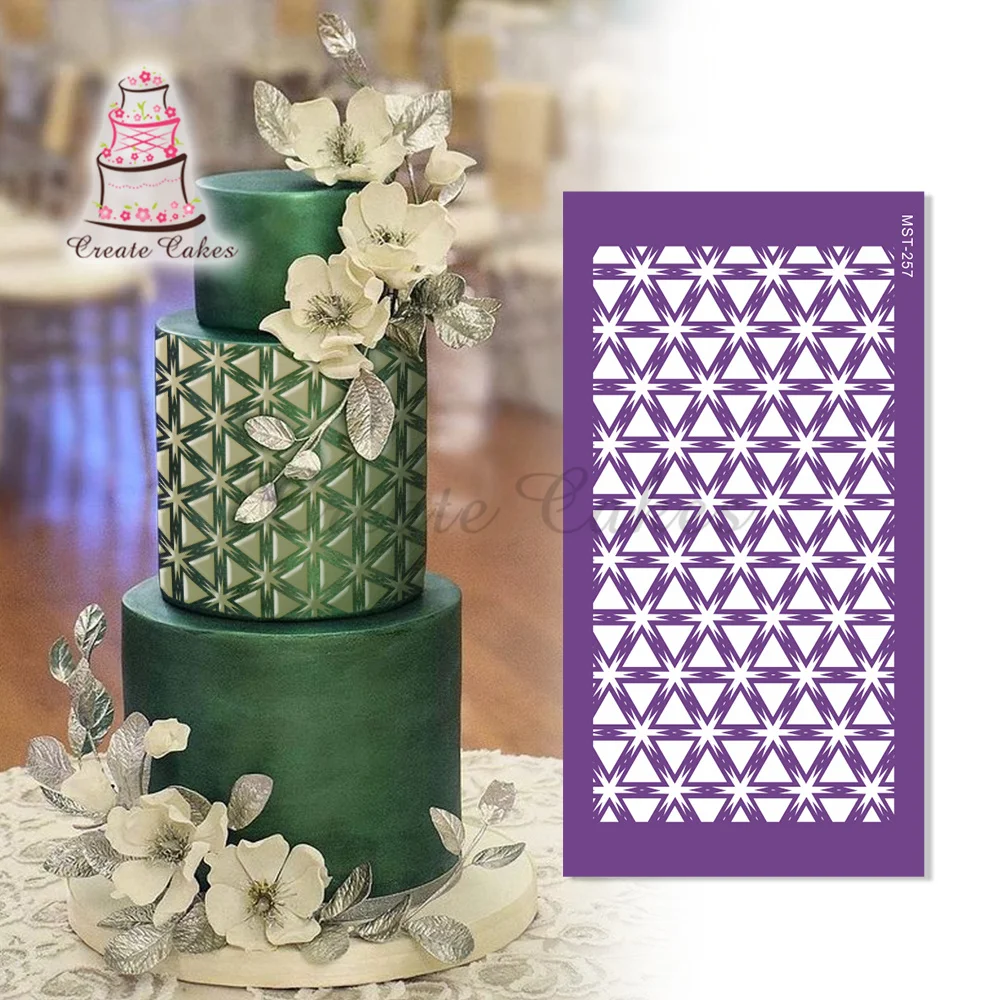 

New Fence Mesh Stencils Wedding Cake Mould Fabric Cake Stencil Template Cake Decorating Tool Baking Accessories