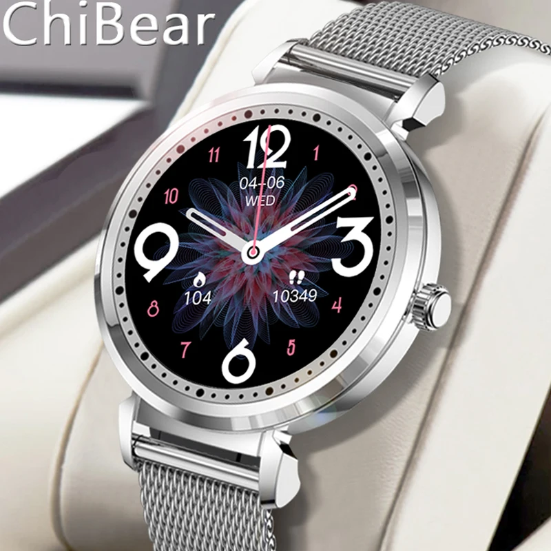 Новинка 2022, модные женские умные часы с Полноразмерным сенсорным экраном 1,09 дюйма, настраиваемый циферблат Wechat, Смарт-часы с синхронизацией...