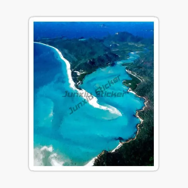 Фото Whits Sunday Islands Australia Coral Sea Whitehaven Beach Пейзаж Виниловая наклейка для автомобиля Самоклеящаяся наклейка JDM №3