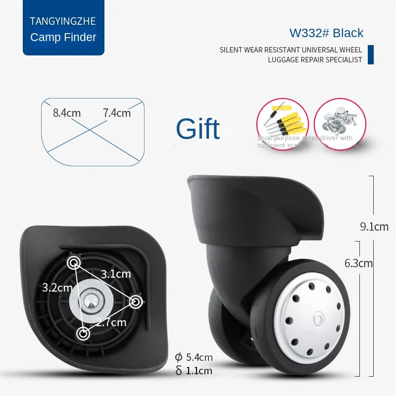 

Универсальные колесные аксессуары для багажа, колесная тележка для путешествий, шкив для багажа, бесшумное колесо для ремонта самолета, 18 д...