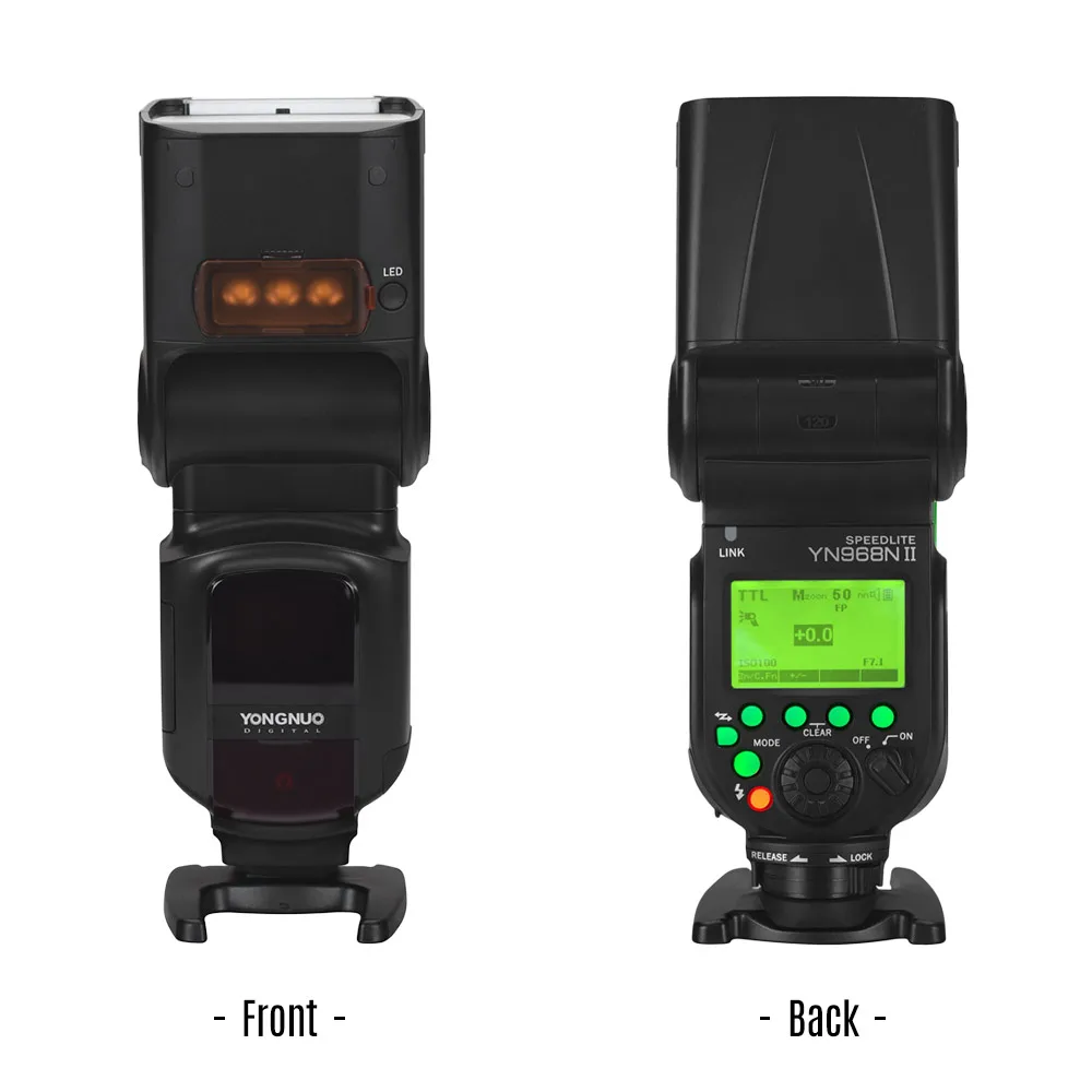 Фото YONGNUO YN968N II Вспышка Speedlite Беспроводная TTL 1/8000s HSS Встроенный светодиодный светильник для зеркальной камеры Nikon Беспроводная система YN622N YN560 №3
