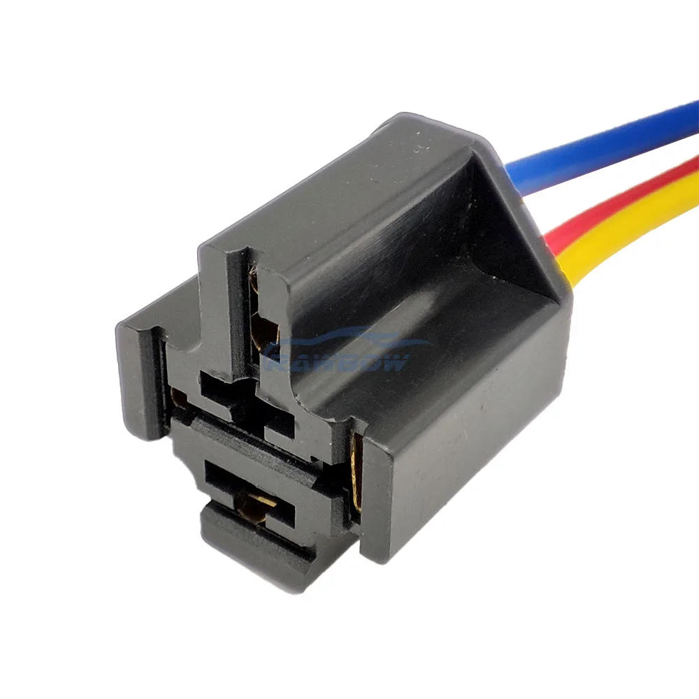 

1Set Wire For 4 PIN CLOSED RELAY PRE WIRED SOCKET HOLDER BASE 12V DC 20 30 40