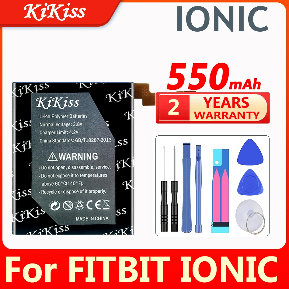 KiKiss 550mAh Replacement Battery for FITBIT IONIC