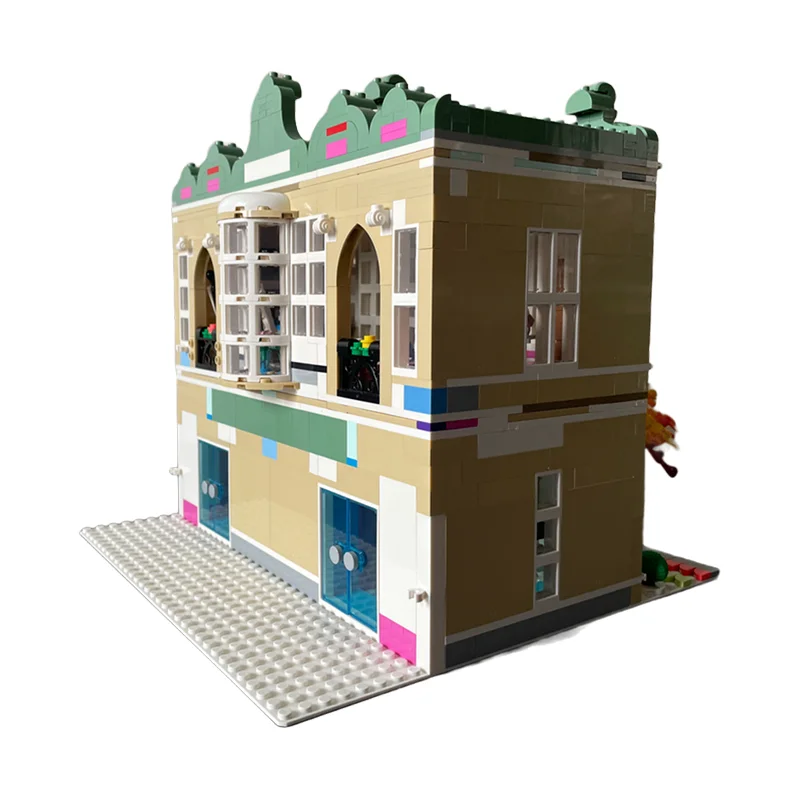 Фото 1798 деталей MOC Арт-школа Модульная альтернативная сборка 3x Модель друзей Строительные блоки Рождественский подарок Конструктор 3D-коллекция №1