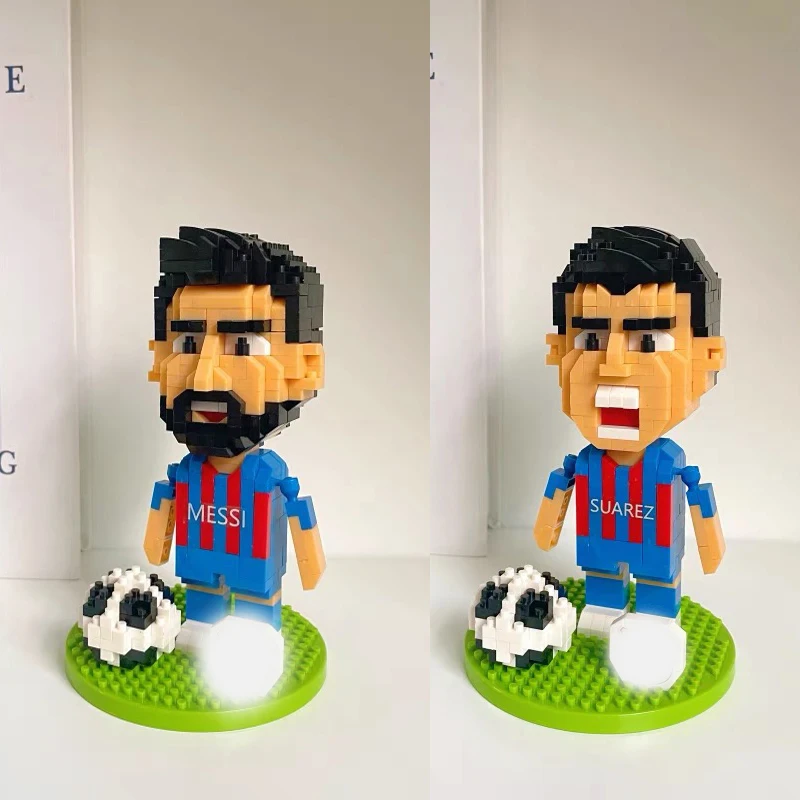 Фото MOC World Football Players Series, набор строительных блоков, 3D фигурка, модель, микро-кирпич, сборка, игрушки для детей, подарки для взрослых №2