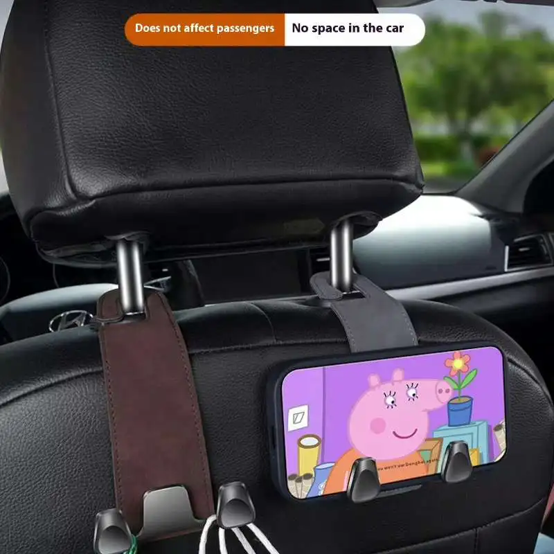Универсальный крючок для автомобильного сиденья держатель телефона замшевые