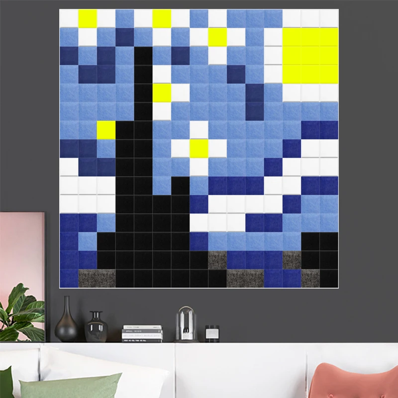 Звукостойкие настенные панели креативные квадратные акустические со звездами и