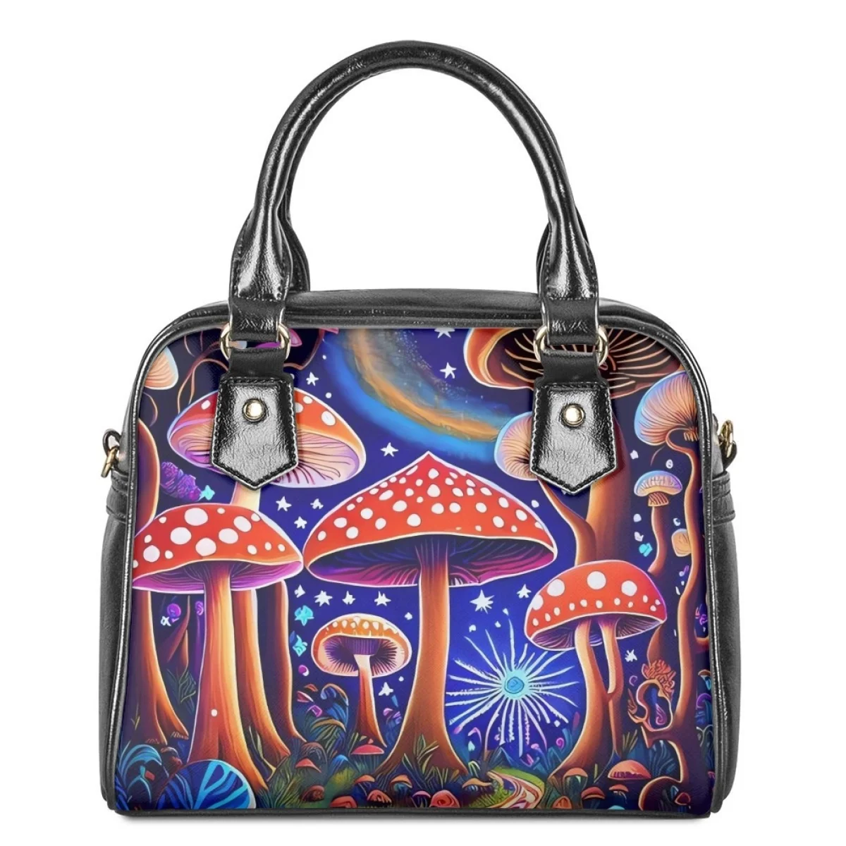2023 Mushroom Night Bags for Women Cute Plants Storage PU Leather Saddle Bags Designer Luxury Bag Holiday Gift Sac A Mains Femme