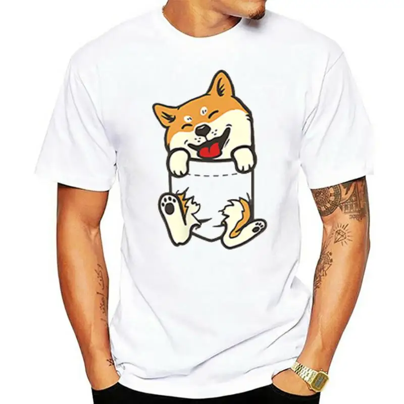 Футболка женская/мужская с карманом 100% хлопок в стиле Харадзюку |