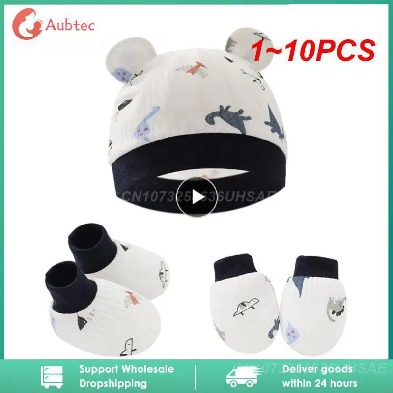

1~10PCS Baby Anti Scratching Cotton Gloves Hat Foot Cover Set Socks Kit Accessory for Newborn Baby Boys Baby Shower