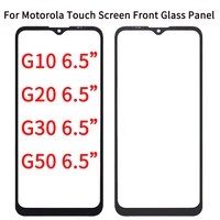 50pcslot for motorola moto g10 g20 g30 xt2129 2 g50 touch screen front outer glass panel lens lcd front glass with oca glue