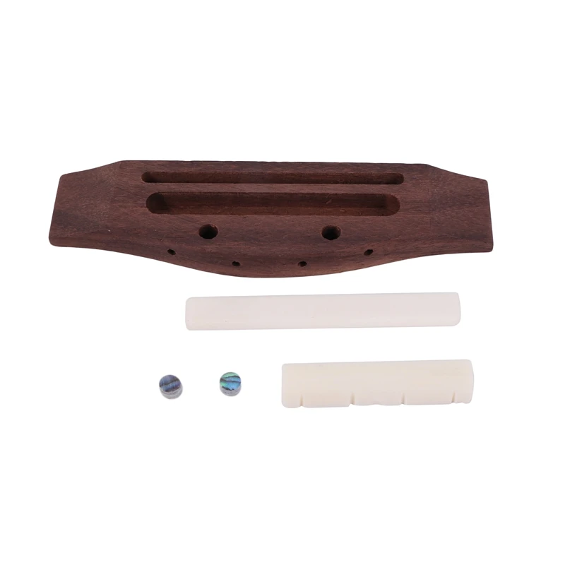 

4 String Guitar Ukulele Rosewood Bridge Set Saddle Nut For Musical Instrument Parts