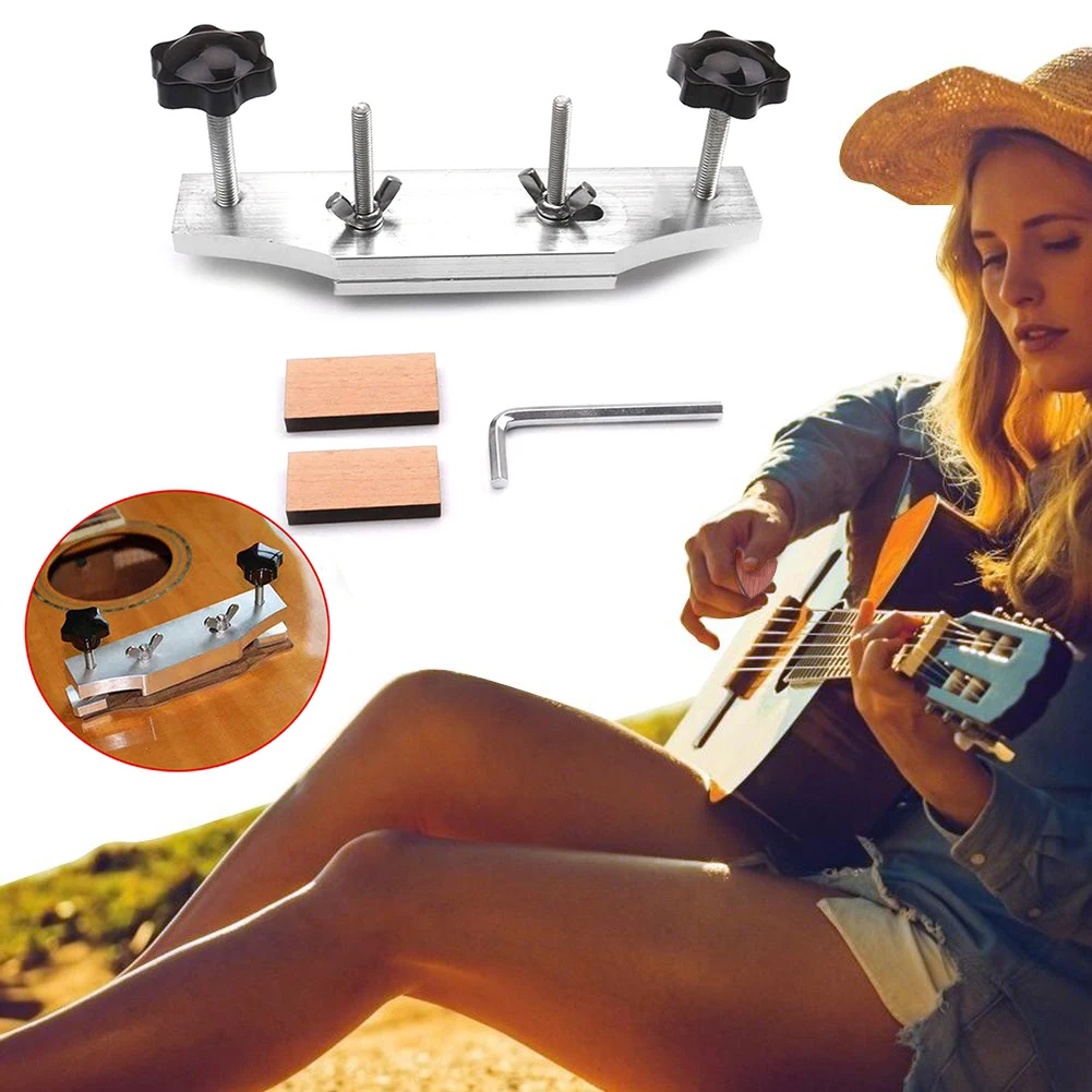 

Приспособление для гитары, соединительный мостовой зажим, инструменты Luthier из нержавеющей стали с блоками