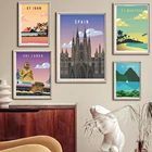 Постер в Испанию, пейзаж, настенный художественный постер в стране, для спальни, домашний декор