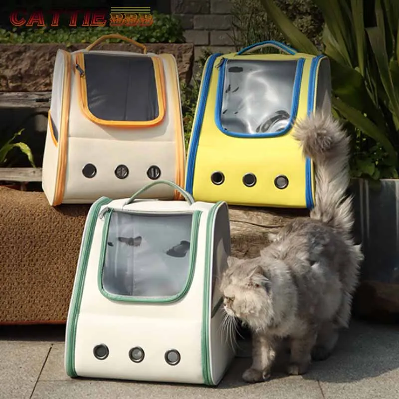 

Cat Carrier Bags Breathable Outdoor Pet Carriers Small Dog Cat Backpack Travel Space Capsule Cage Pet Transport Bag For Cat