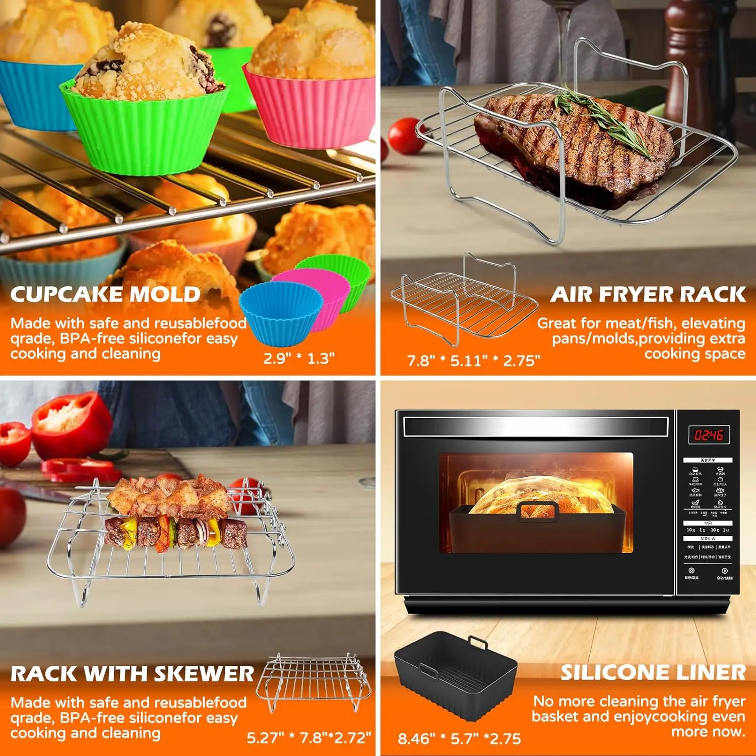 Принадлежности для фритюрницы Ninja Foodi Max Dual Zone AF400EU AF300EU 7.6L-9.5L и других двухзонных