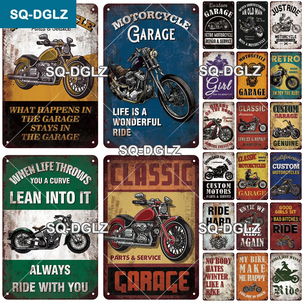 

Винтажный металлический знак, Классическая мотоциклетная фотопластина, домашний бар, дверь, Настенный декор, наклейка, украшение, плакат
