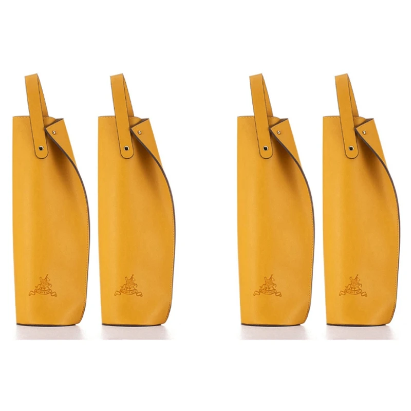 

Подарочная сумка для вина, многоразовая кожаная сумка-тоут для вина, двойная Подарочная сумка для пива цвета шампанского, сумка-тоут для свадебного торжества на день рождения, 4 шт.