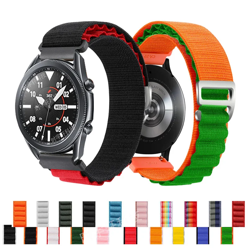 

20mm 22mm Strap For Samsung Galaxy Watch 3 41mm 45mm Nylon Bracelet Band Galaxy 42mm 46mm/Gear S3 Frontier/S2/Active 2 Correa