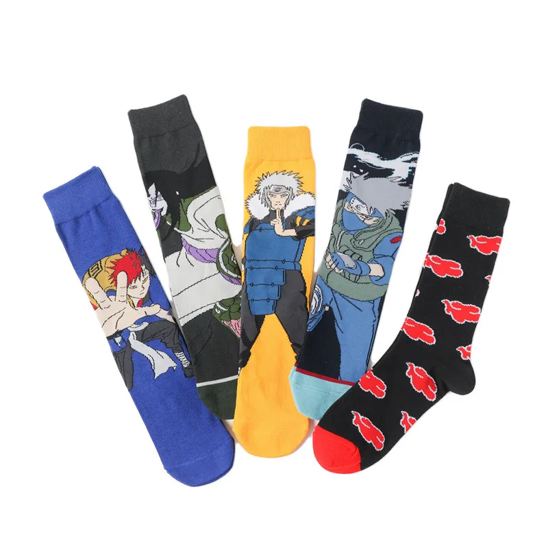 

Japanese Cartoon Akatsuki Red Clouds Sock Men or Women Hip Hop Print Novelty Comfortable Socks