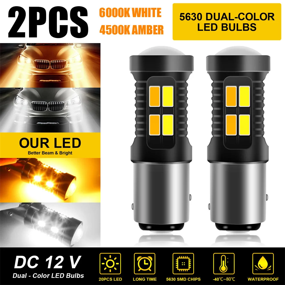 

2pcs 1157 BA15D P21W 3157 P21/5W 3156 BAU15S PY21W LED Car Tail Bulb Brake Lights Reverse Lamp Daytime Running Signal Light