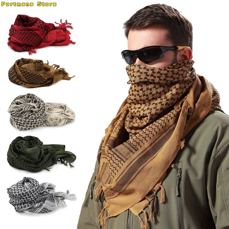 

Fashion Spring Winter Military Fashion Lightweight Army Plaid Scarf Men and Women Tactical Arab Scarf To Keep Warm