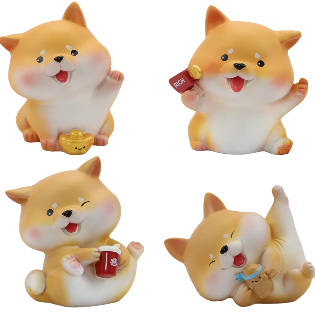 

Table Centerpieces Wedding Lucky Inu Ornament Lovely Dog Dolls Basket Resin