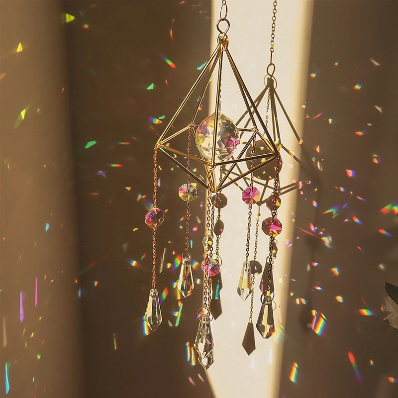 

Хрустальный подвесной светильник «Ловцы солнца», подвесной светильник «Ловец Радуги», подвесные колокольчики, украшение для дома и сада