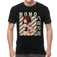 my hero academia momo yaoyorozu tshirt men graphic tees top cotton oversized t shirts men japan anime manga t shirts emo