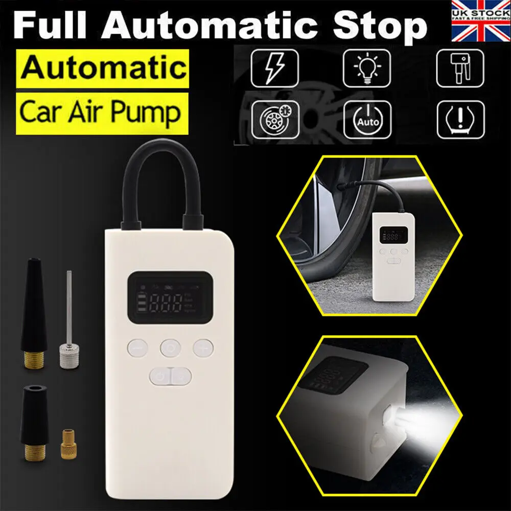 

Cordless Car Tyre Inflator Pump Portable Tire Air Compressor Pump Car Motorcycles Bicycles Air Pump 12V With LED Light